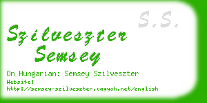 szilveszter semsey business card